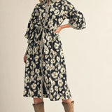 Black and White Floral Dress