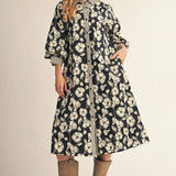 Black and White Floral Dress