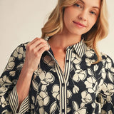 Black and White Floral Dress