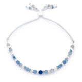 Bliss Silver & Blue Aventurine Beaded Slider Bracelet