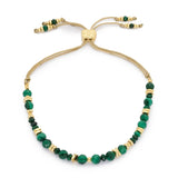 Bliss Gold & Malachite Gemstone Bead Bracelet