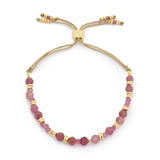 Bliss Gold & Pink Tourmaline Beaded Bracelet