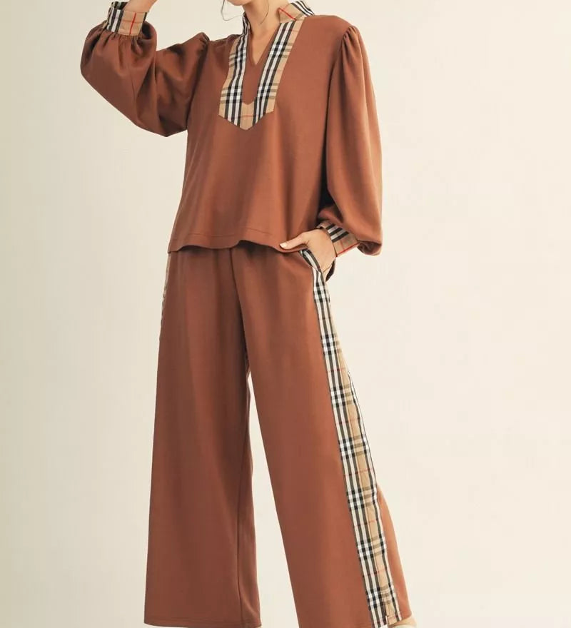 Camel and Plaid Pants