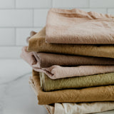 Hand dyed Organic cotton Kitchen Towel: Vanilla