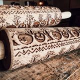 Wooden Embossed Pumpkin Rolling Pin