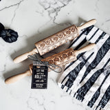 Wooden Embossed Pumpkin Rolling Pin