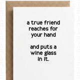 Funny Friendship Card | Wine Lover | Mom Friend: Pink