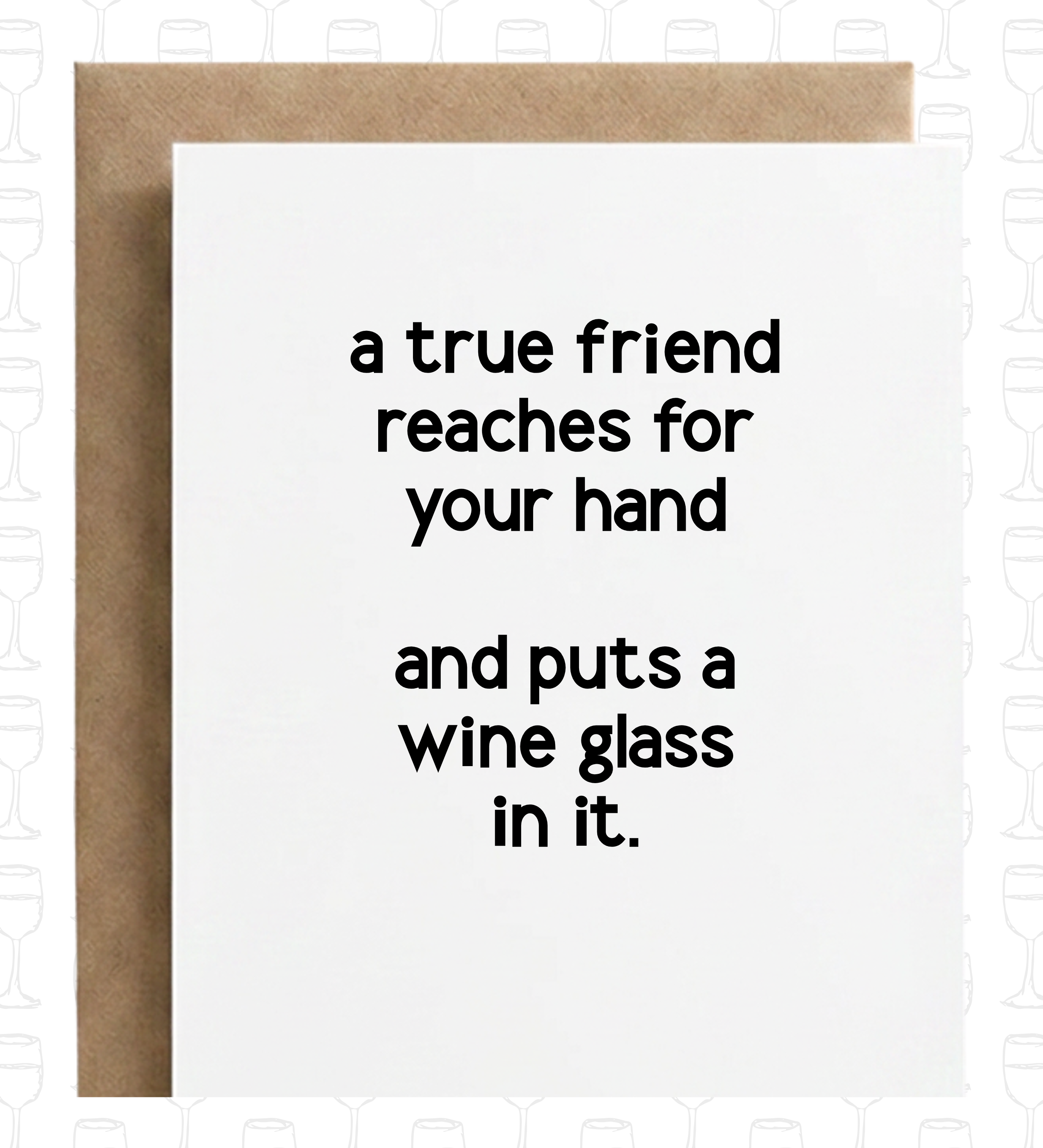 Funny Friendship Card | Wine Lover | Mom Friend: Pink