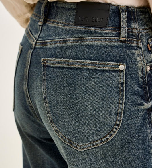 Judy Blue High Waist Marlow Hollywood Waistband Double Button Jeans