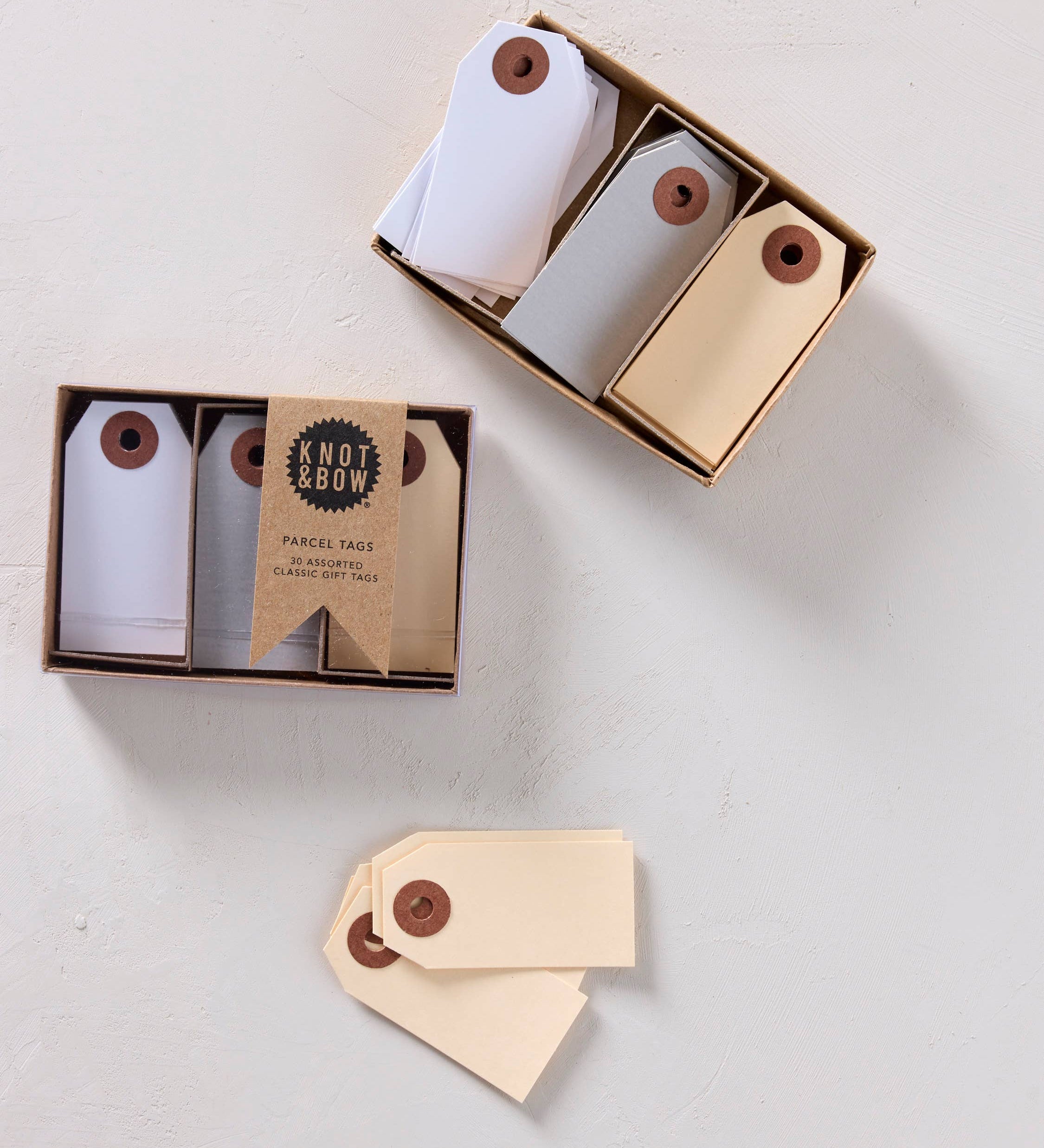 Neutral Parcel Tags Trio: Neutral