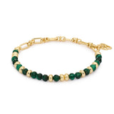 Dahlia Malachite Gold Bracelet