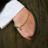 Dahlia Malachite Gold Bracelet