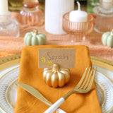 Harvest Gold Pumpkin Place Card Holder - Set of 6