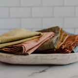 Hand dyed Organic cotton Kitchen Towel: Clay