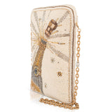 Bubbles & Bliss Champagne Pop Beaded Crossbody Handbag