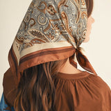 Boho Paisley Print Elegant Silk Scarf