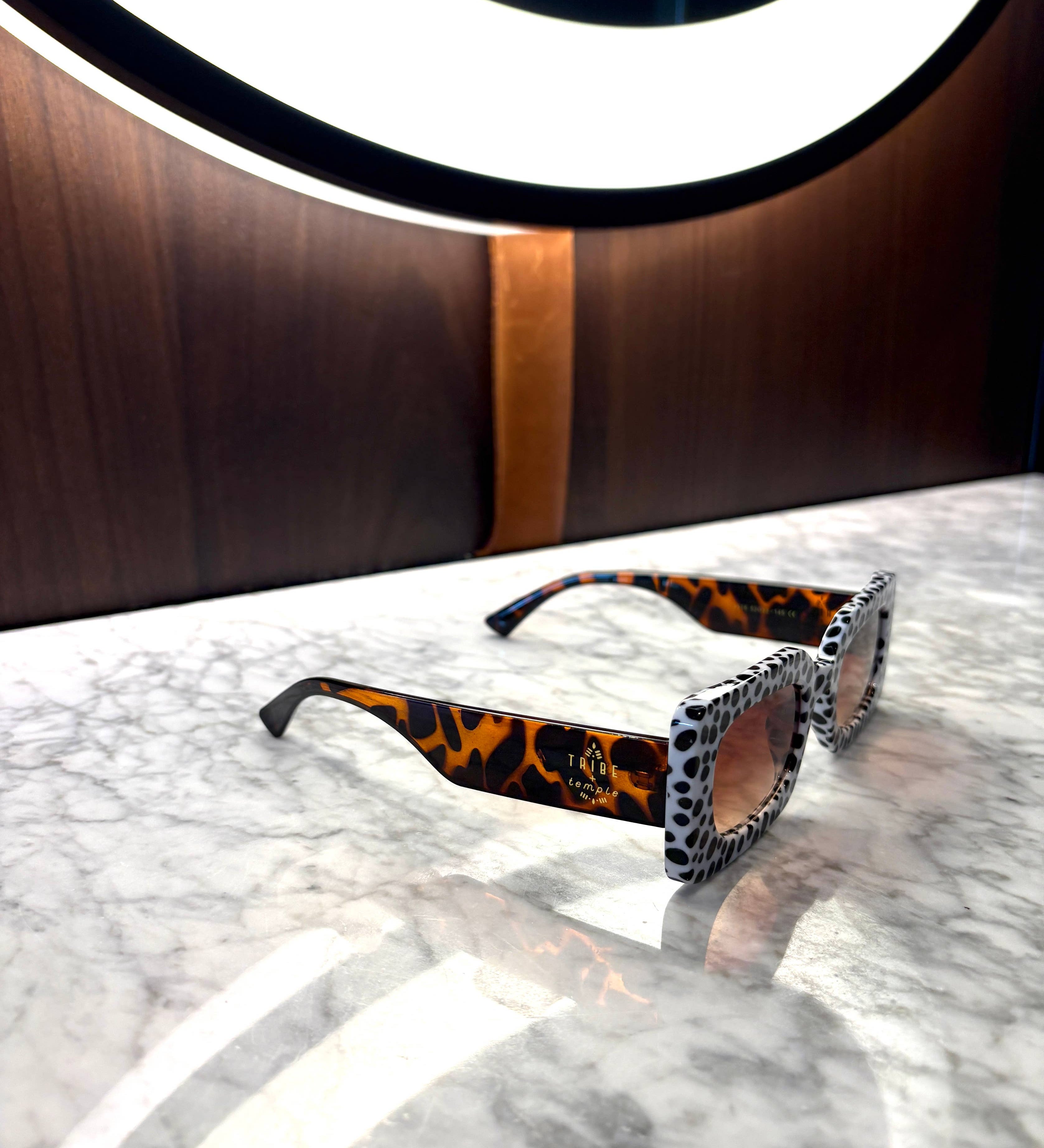 Spot Me If You Can Mixed Print Sunglasses