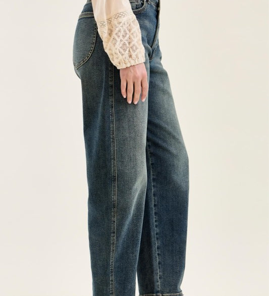 Judy Blue High Waist Marlow Hollywood Waistband Double Button Jeans