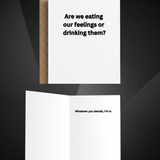 Emotional Support Snacks | Funny Friendship Card
