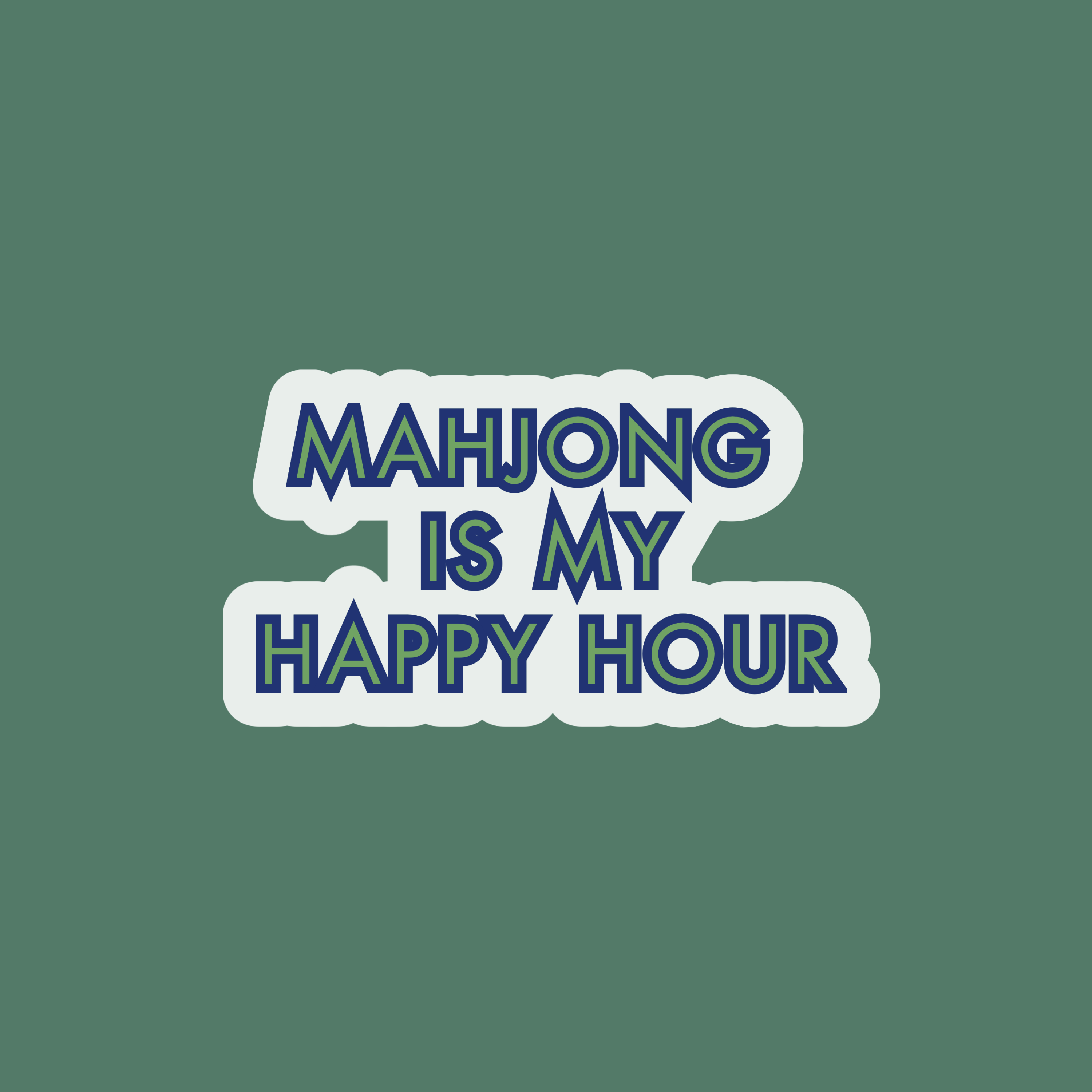 Mahjong Stickers: Gray