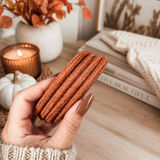 Autumn Braided Fabric Coaster Set — Rust Orange (4-Pack)