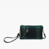 Riley Green Plaid 3 Compartment Crossbody/Wristlet