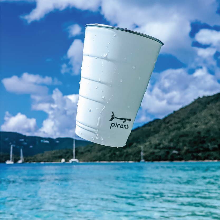 White 16 oz Insulated Stackable Tumbler