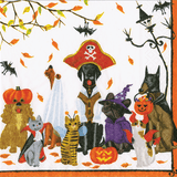 Caspari Halloween Pets Recycled Luncheon Napkins - includes 20 Luncheon Napkins