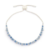 Harmony Silver & Blue Aventurine Gemstone Bead Bracelet