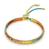 Helaine Gold & Rainbow Gemstone Friendship Bracelet