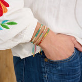Helaine Gold & Rainbow Gemstone Friendship Bracelet