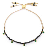 Holly Gold & Black Spinel Gemstone Charm Bracelet