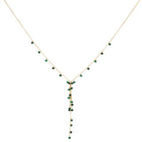 Ivy Malachite Lariat Gemstone Necklace