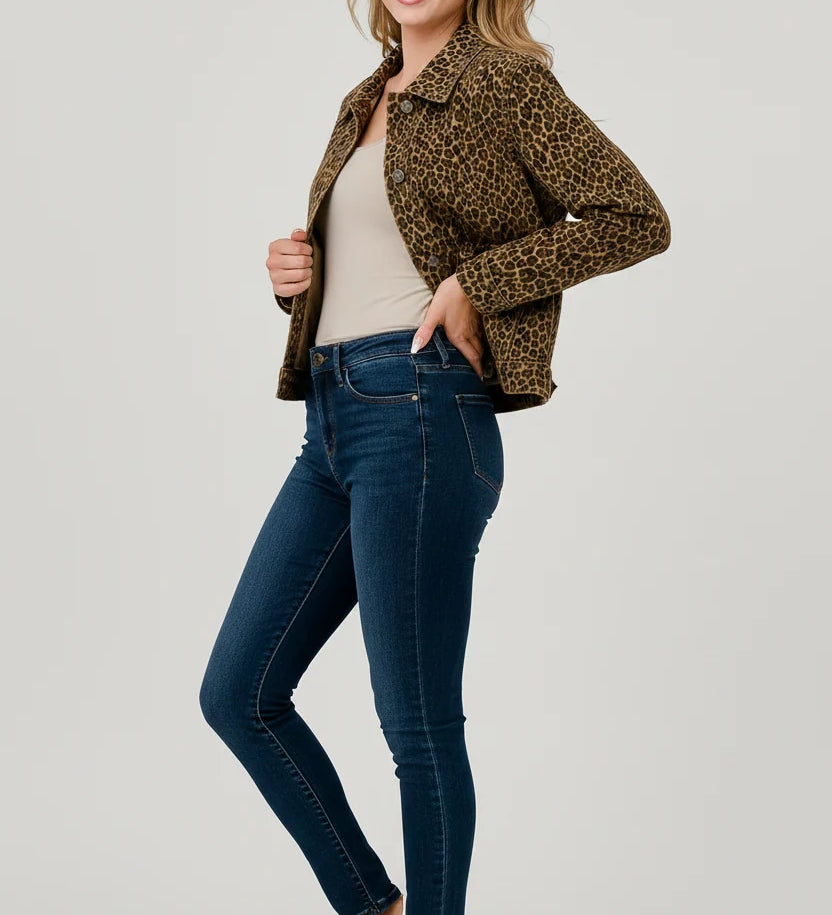 Leopard Demin Jacket