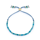 Liv Apatite & Gold Beaded Slider Bracelet