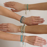 Liv Apatite & Gold Beaded Slider Bracelet
