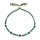 Meadow Gold & Malachite Gemstone Friendship Bracelet