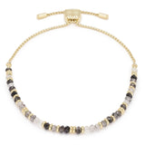 Mystical Black Rutilite Gold Gemstone Bracelet