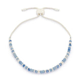 Mystical Silver & Blue Aventurine Gemstone Bead Bracelet