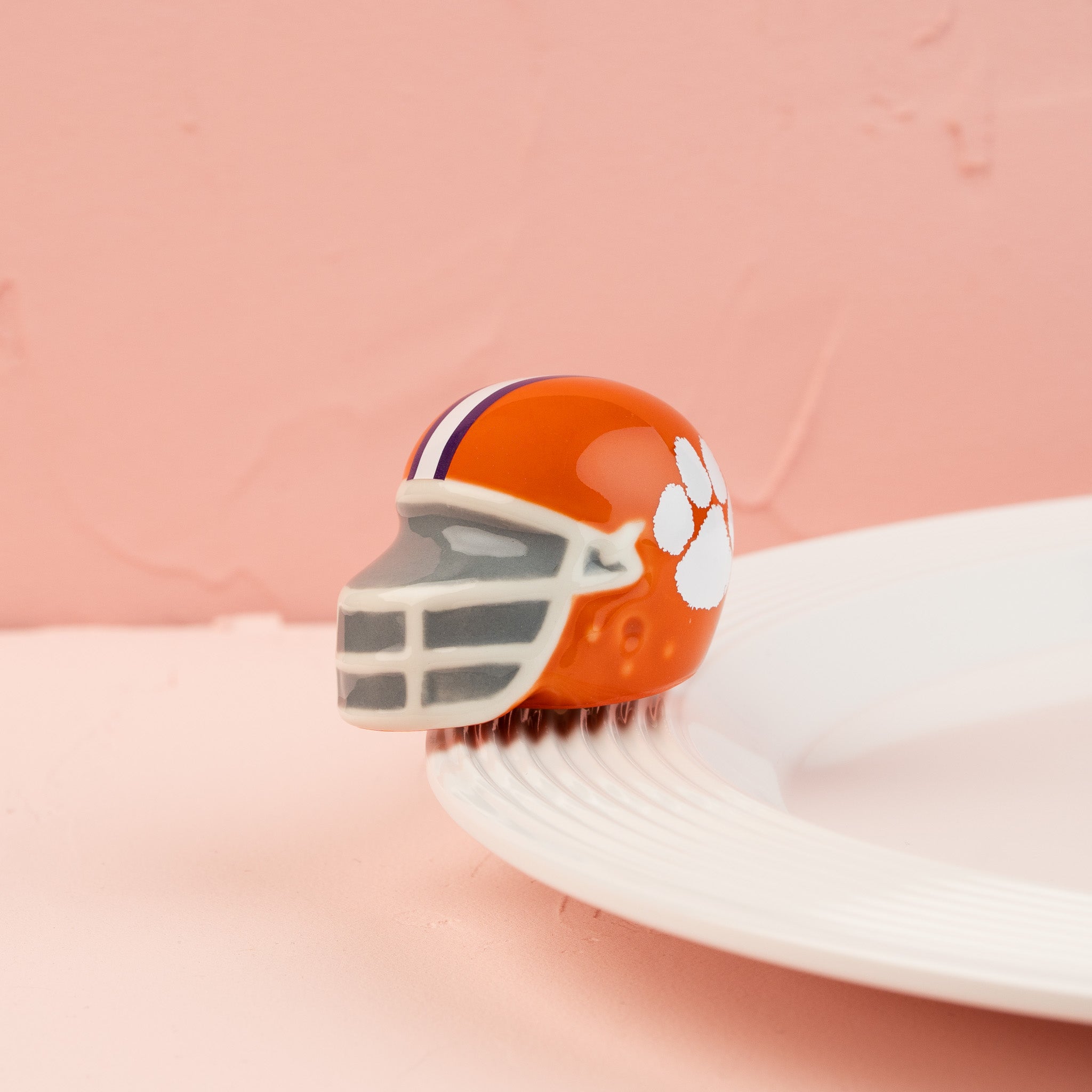 Nora Fleming Clemson Helmet Mini