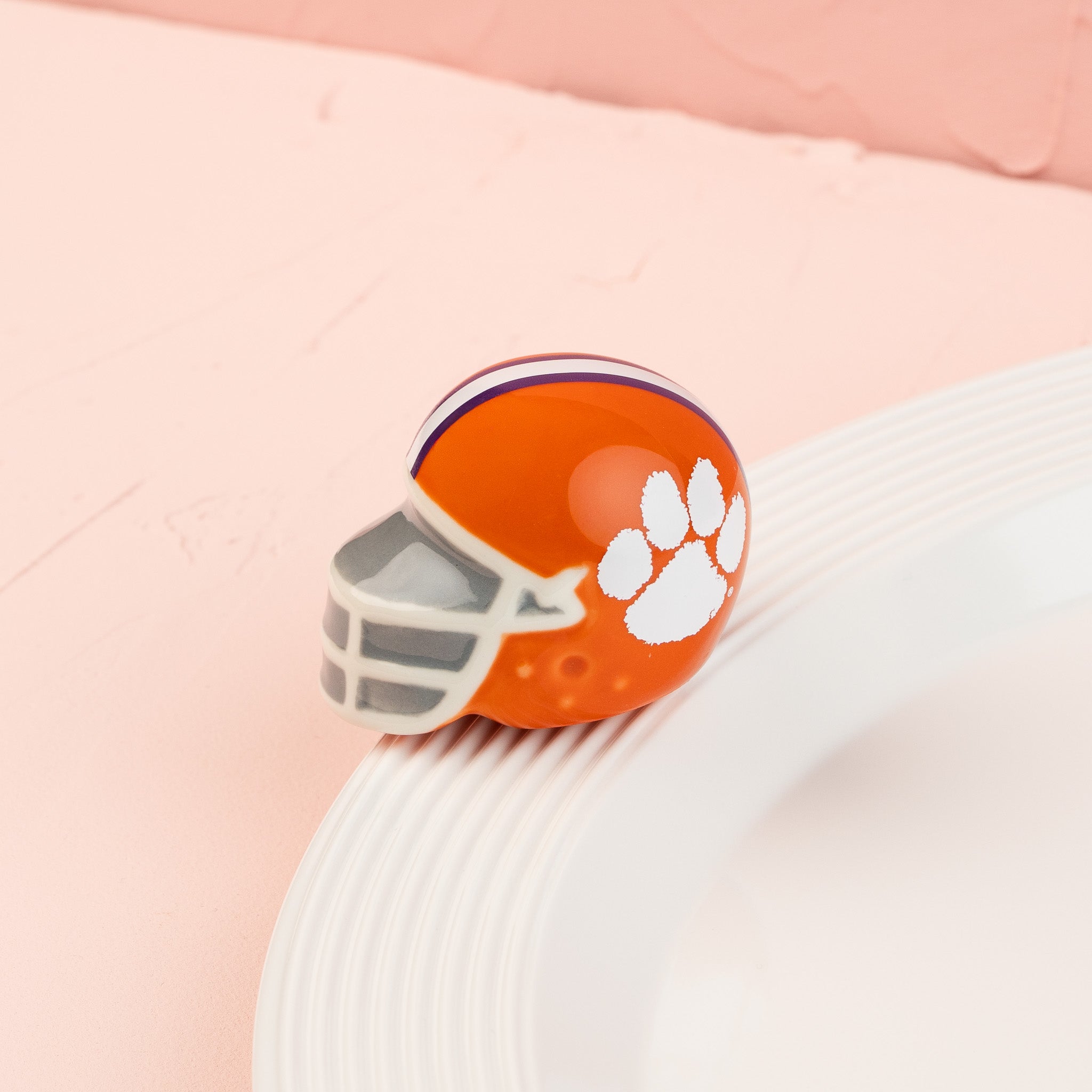 Nora Fleming Clemson Helmet Mini