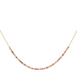 Posey Pink Tourmaline Mix Gold Necklace