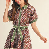 Waist Tie Floral Lovely Dress
