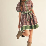 Waist Tie Floral Lovely Dress