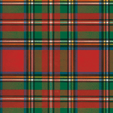 Caspari Scottish Tartan Red Roll Wrap - includes 1 Roll