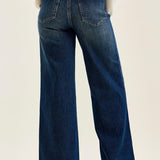 Judy Blue High Waist Lux Retro Wide Leg Patch Tab Jeans