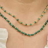 Salus Malachite Gemstone Gold Necklace