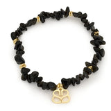 Sana Gold Black Spinel Crystal Bracelet