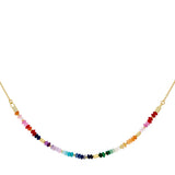 Skye Gold & Rainbow Gemstone Necklace