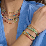 Skye Gold & Rainbow Gemstone Necklace